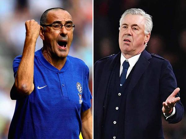 Maurizio Sarri / Carlo Ancelotti là những huấn luyện viên Napoli nổi bật